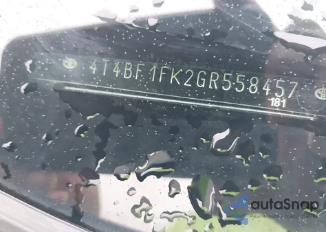 2016 Toyota Camry Le из США, поврежденный, VIN 4T4BF1FK2GR558457